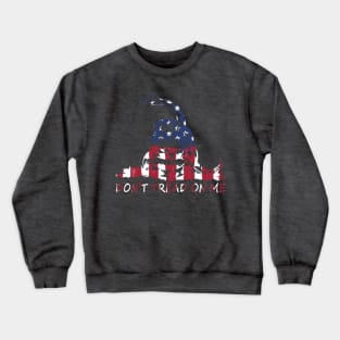 Don't tread on me Painted American Flag Crewneck Sweatshirt